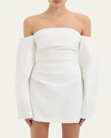 SIR. Martina Sleeved Off-Shoulder Mini Dress | Thumbnail 5 SIR. Martina Sleeved Off-Shoulder Mini Dress | Thumbnail 5