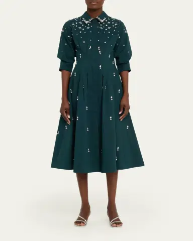 SIMKHAI Jazz Embellished A-Line Midi Dress | Thumbnail 2 SIMKHAI Jazz Embellished A-Line Midi Dress | Thumbnail 2