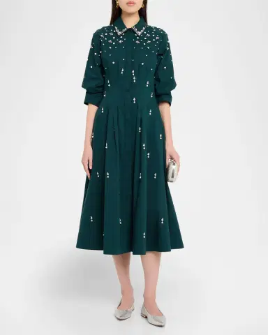 SIMKHAI Jazz Embellished A-Line Midi Dress | Thumbnail 6 SIMKHAI Jazz Embellished A-Line Midi Dress | Thumbnail 6