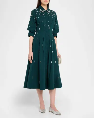 SIMKHAI Jazz Embellished A-Line Midi Dress | Thumbnail 8 SIMKHAI Jazz Embellished A-Line Midi Dress | Thumbnail 8