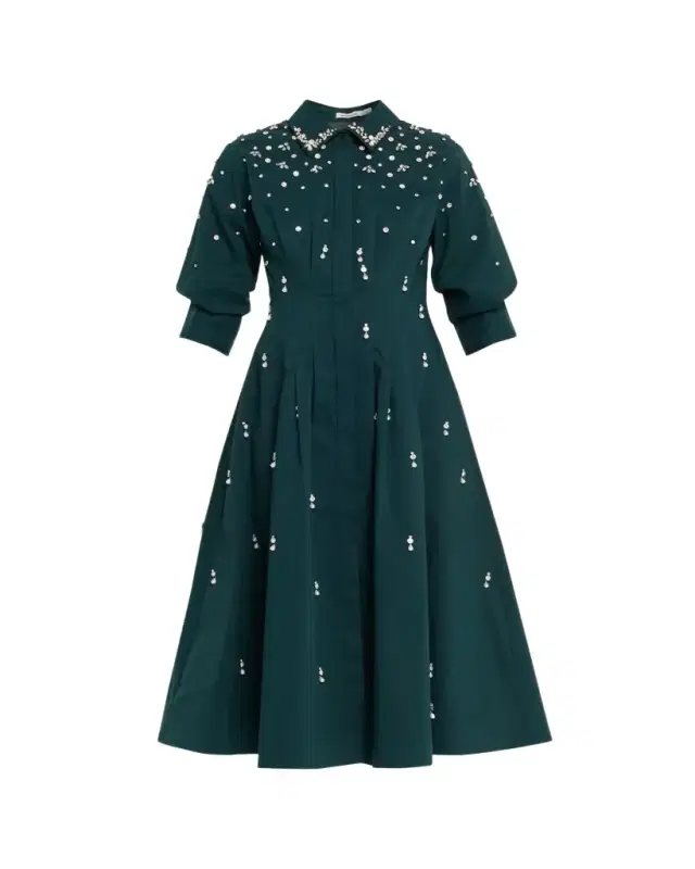 Jazz Embellished A-Line Midi Dress