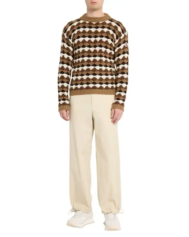 Men's Geometric Jacquard Wool-Blend Crewneck Sweater