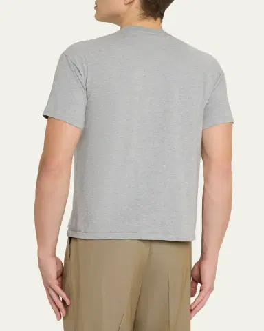 AURALEE Men's Short-Sleeve Cotton T-Shirt | Thumbnail 3