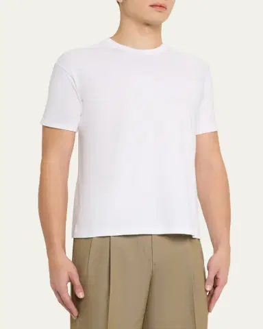 AURALEE Men's Short-Sleeve Cotton T-Shirt | Thumbnail 8