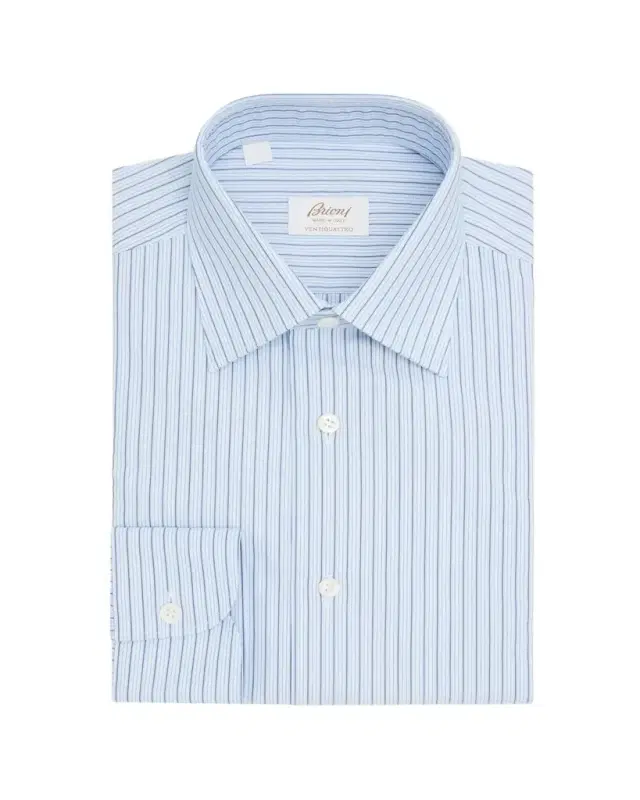 Men's Ventiquattro Cotton Multi-Stripe Dress Shirt
