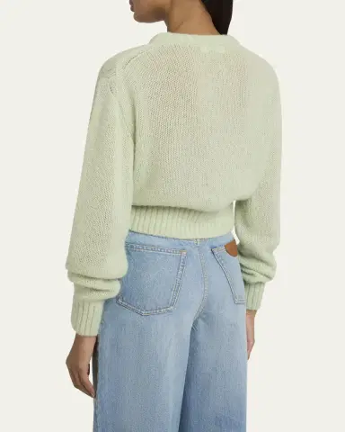 Chloé Logo Embroidered Alpaca Wool Sweater | Thumbnail 3 Chloé Logo Embroidered Alpaca Wool Sweater | Thumbnail 3