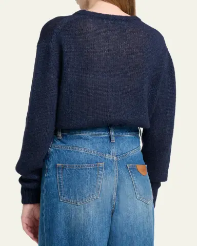 Chloé Logo Embroidered Alpaca Wool Sweater | Thumbnail 7 Chloé Logo Embroidered Alpaca Wool Sweater | Thumbnail 7