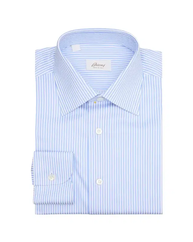 Men's Cotton Bengal Stripe Dress Shirt