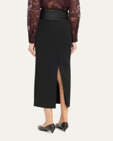 L'AGENCE Honesty Cummerbund Maxi Skirt | Thumbnail 3 L'AGENCE Honesty Cummerbund Maxi Skirt | Thumbnail 3