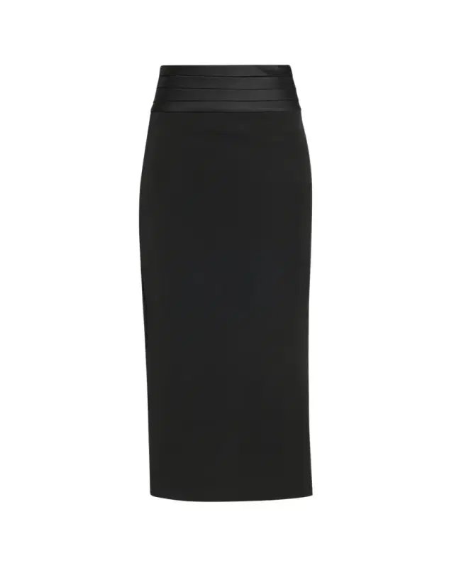 L'Agence Honesty Cummerbund Maxi Skirt