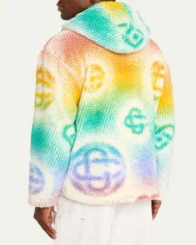 Casablanca Men's Halftone Logo Full-Zip Hoodie | Thumbnail 3 Casablanca Men's Halftone Logo Full-Zip Hoodie | Thumbnail 3