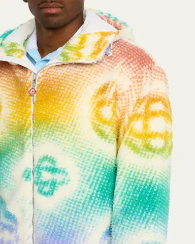 Casablanca Men's Halftone Logo Full-Zip Hoodie | Thumbnail 5 Casablanca Men's Halftone Logo Full-Zip Hoodie | Thumbnail 5