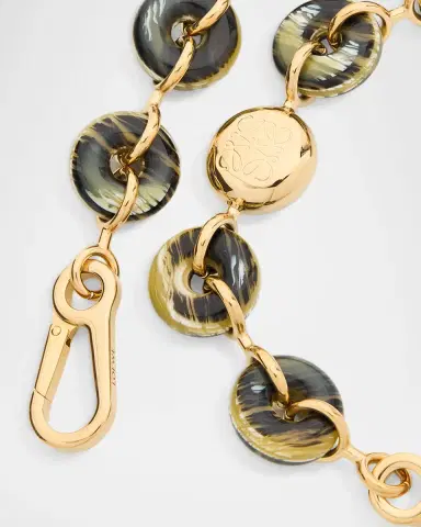 Loewe Donut Chain Shoulder Strap in Acetate and Stainless Steel | Thumbnail 3