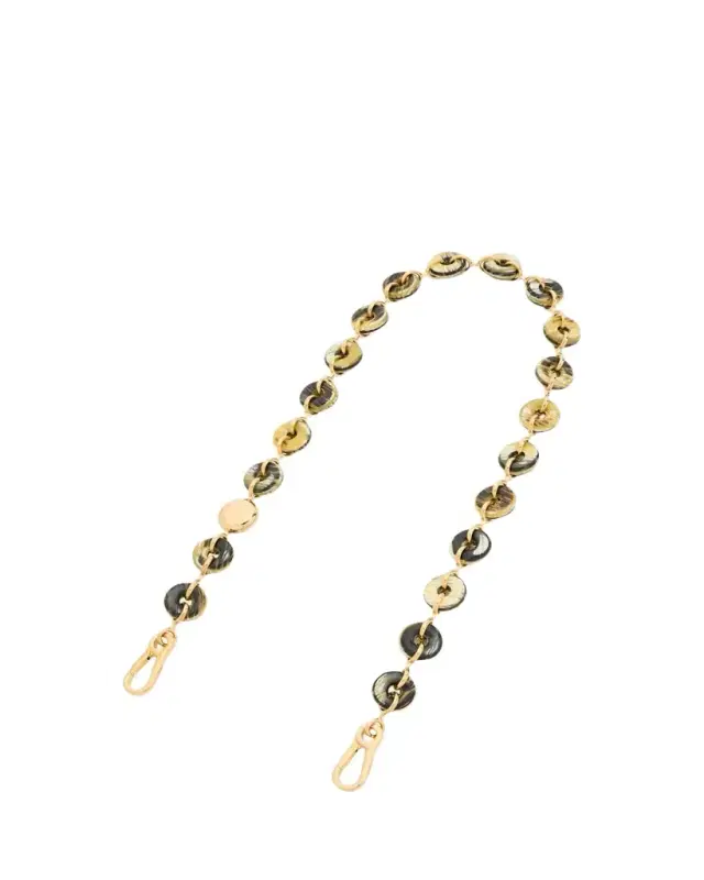 Donut Chain Shoulder Strap in Acetate and Stainless Steel