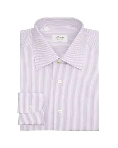Brioni Men's Giza 87 Cotton Multi-Stripe Dress Shirt | Thumbnail 1 Brioni Men's Giza 87 Cotton Multi-Stripe Dress Shirt | Thumbnail 1