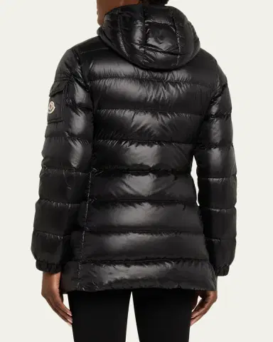 Moncler Glements Hooded Mid-Length Down Jacket | Thumbnail 3 Moncler Glements Hooded Mid-Length Down Jacket | Thumbnail 3