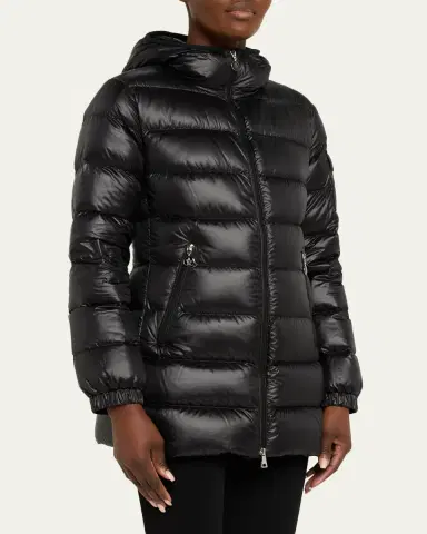 Moncler Glements Hooded Mid-Length Down Jacket | Thumbnail 4 Moncler Glements Hooded Mid-Length Down Jacket | Thumbnail 4