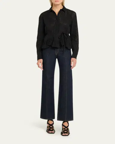 Ulla Johnson Kelila Long-Sleeve Button-Front Cotton Top | Thumbnail 2 Ulla Johnson Kelila Long-Sleeve Button-Front Cotton Top | Thumbnail 2