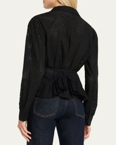Ulla Johnson Kelila Long-Sleeve Button-Front Cotton Top | Thumbnail 3 Ulla Johnson Kelila Long-Sleeve Button-Front Cotton Top | Thumbnail 3