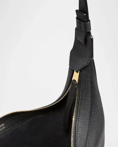 Khaite Augustina Small Zip Calfskin Crossbody Bag | Thumbnail 2