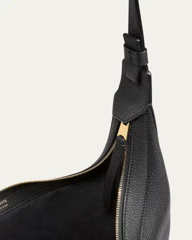 Khaite Augustina Small Zip Calfskin Crossbody Bag | Thumbnail 17