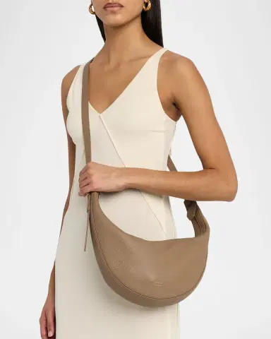 Khaite Augustina Small Zip Calfskin Crossbody Bag | Thumbnail 9