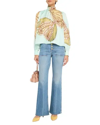 Ulla Johnson Ornament Silk Tie-Neck Blouse | Thumbnail 1