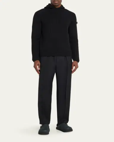Moncler Genius x JIL SANDER Men's Wool Rib Hoodie | Thumbnail 2 Moncler Genius x JIL SANDER Men's Wool Rib Hoodie | Thumbnail 2