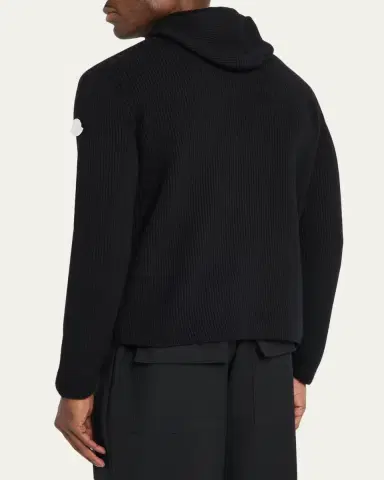 Moncler Genius x JIL SANDER Men's Wool Rib Hoodie | Thumbnail 3 Moncler Genius x JIL SANDER Men's Wool Rib Hoodie | Thumbnail 3
