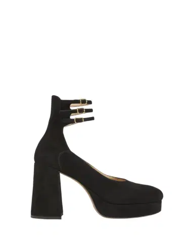 Chloé Loti Suede Platform Block-Heel Pumps | Thumbnail 1 Chloé Loti Suede Platform Block-Heel Pumps | Thumbnail 1