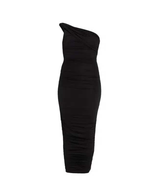 L'AGENCE Cheryl Shirred Midi Dress