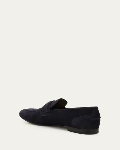 Brunello Cucinelli Suede Loafers with Horsebit Strap | Thumbnail 4