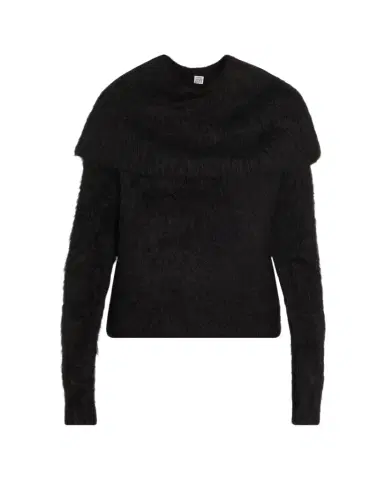 TOTEME Funnel-Neck Alpaca-Blend Sweater | Thumbnail 1 TOTEME Funnel-Neck Alpaca-Blend Sweater | Thumbnail 1
