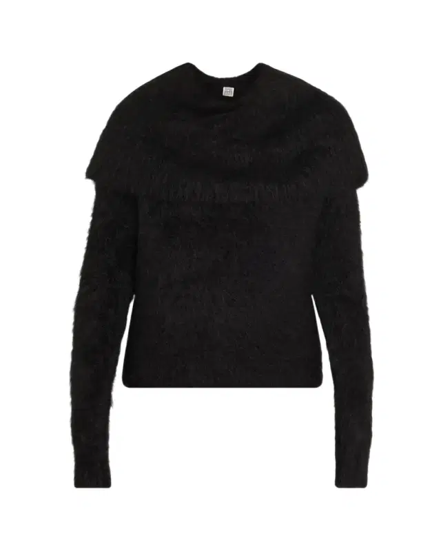 Funnel-Neck Alpaca-Blend Sweater