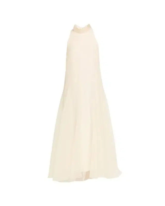 Brunello Cucinelli Crispy Silk Chiffon Drop-Waist Sleeveless Maxi Dress