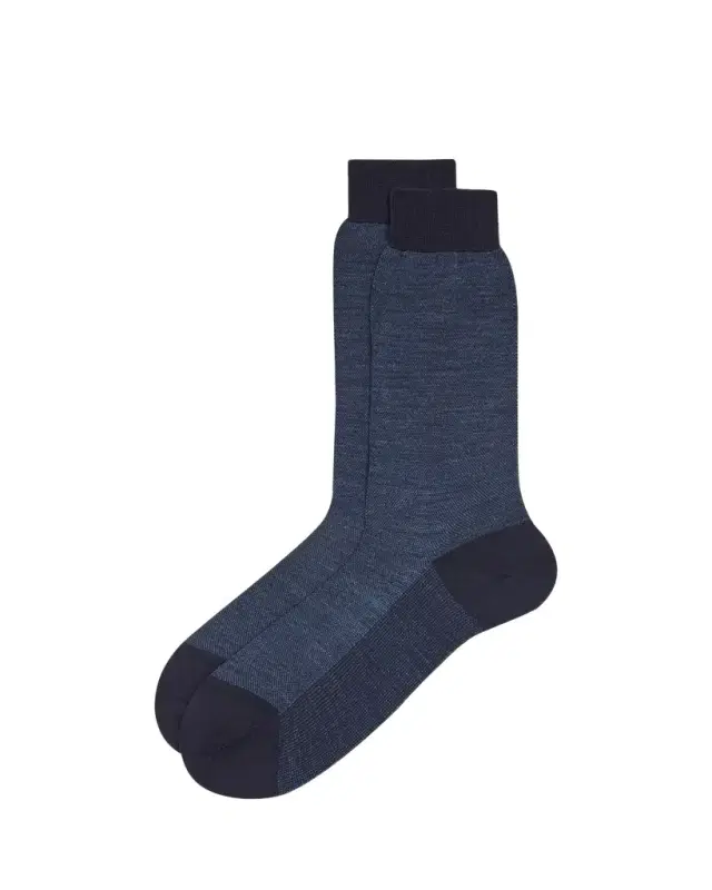 Men's Cotton Oxford Weave Mid-Calf Socks