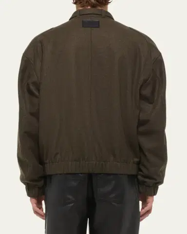 Helmut Lang Men's Belted Wool-Blend Bomber Jacket | Thumbnail 3
