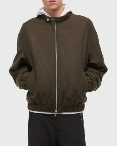 Helmut Lang Men's Belted Wool-Blend Bomber Jacket | Thumbnail 8