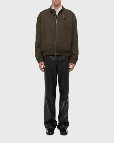 Helmut Lang Men's Belted Wool-Blend Bomber Jacket | Thumbnail 9