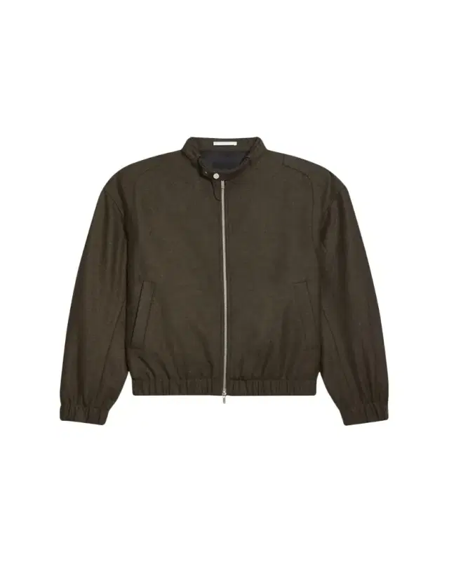 Men's Belted Wool-Blend Bomber Jacket