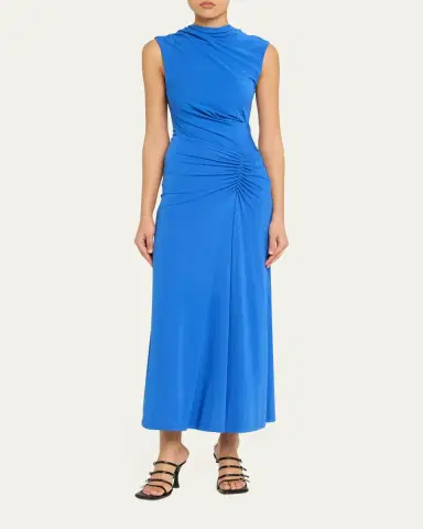 SIMKHAI Acacia Sleeveless Ruched Dress | Thumbnail 2