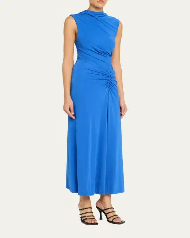 SIMKHAI Acacia Sleeveless Ruched Dress | Thumbnail 4