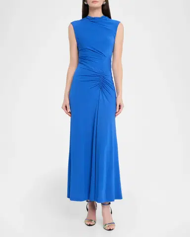 SIMKHAI Acacia Sleeveless Ruched Dress | Thumbnail 6