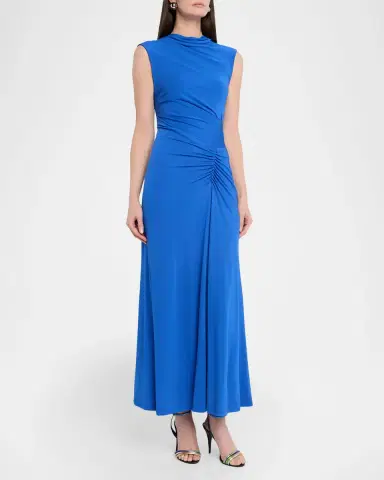 SIMKHAI Acacia Sleeveless Ruched Dress | Thumbnail 8