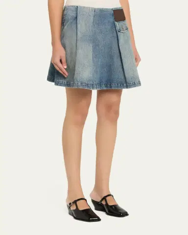 Loewe Pleated Mini Skirt | Thumbnail 4 Loewe Pleated Mini Skirt | Thumbnail 4