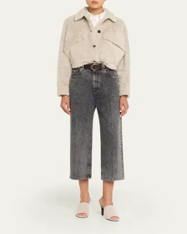 Brunello Cucinelli Lamb Shearling Cropped Jacket | Thumbnail 2 Brunello Cucinelli Lamb Shearling Cropped Jacket | Thumbnail 2