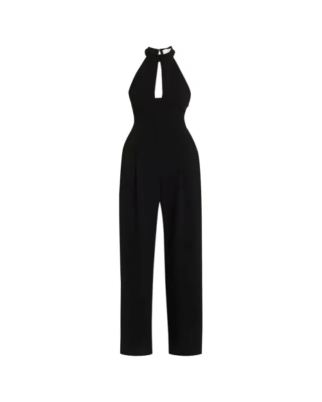Lucie Wide-Leg Halter Jumpsuit