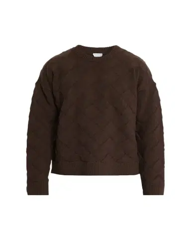 Bottega Veneta Men's Intrecciato Wool Knit Crewneck Sweater | Thumbnail 1