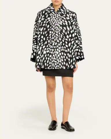 Givenchy Animal Print Cocoon Trench Coat | Thumbnail 2