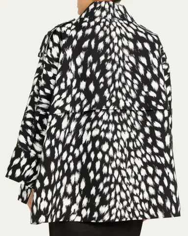 Givenchy Animal Print Cocoon Trench Coat | Thumbnail 3